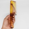 Haarkamm mit breiten Zähnen, bernsteinfarben, große Haarentwirrung, Dusch-Shampoo-Kamm, Friseur-Haarstyling-Kamm, entworfen