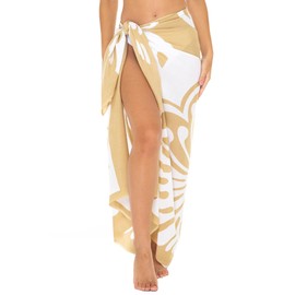 SHU-SHI Sarong Coverups for Women Beach Skirt Butterfly Wrap Swimsuit Long Pareo Cover Up