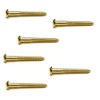 Merriway BH03781 (10 Pcs) Slotted Roundhead Screw, Solid Brass 6