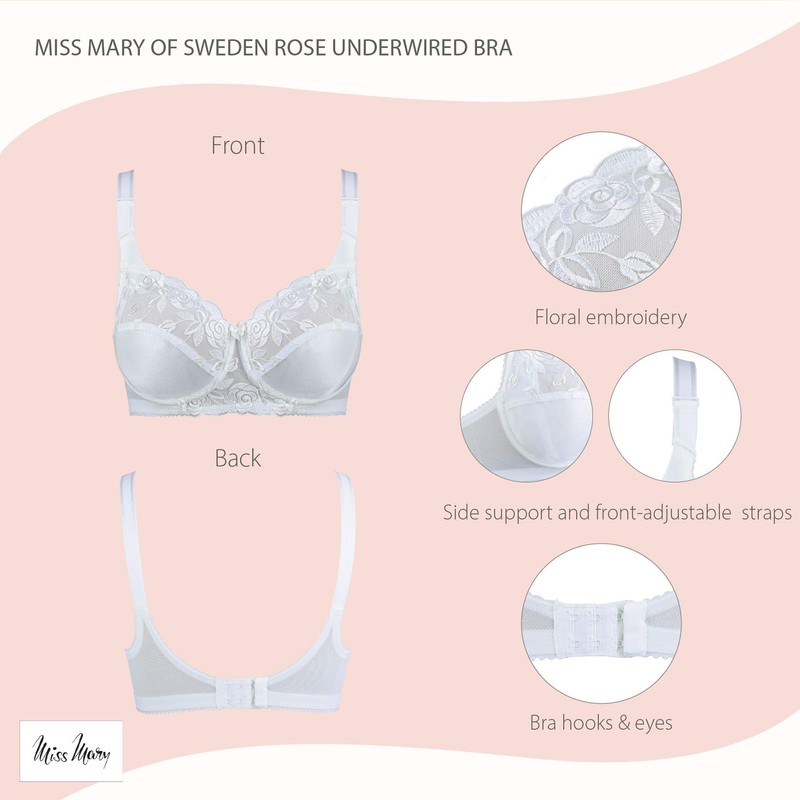 Miss Mary of Sweden Rose romantischer Bügel-BH mit seitlicher Unterstützung