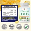 (2 PACK) Vitamin D3 K2 10000iu 3 Month Supply for