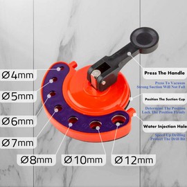4-12mm Adjustable Diamond Hole Saw Drill Bit Guide Glass Ceramic Tile Hole Opening Locator to Drill Glass, Ceramic Tiles, Marble.