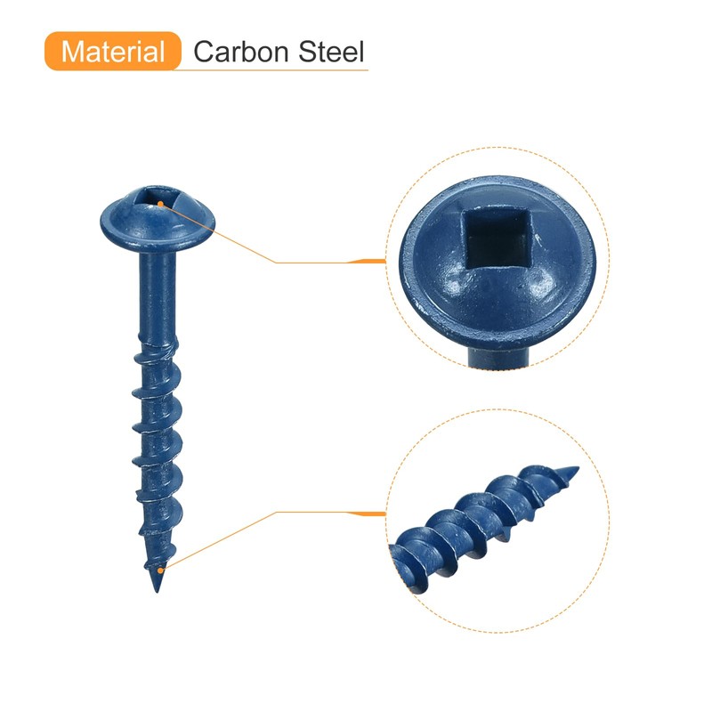 QUARKZMAN #8x1-1/4 Inch Pocket Hole Screws, Pack of 150 Square