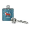 Oh For Fox Sake Funny on Teal Stainless Steel 1oz