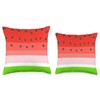 Watermelon Fruit Black Seeds Pattern Throw Pillow