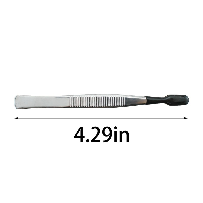 TAODAN 3PCS Premium Stamp Tweezers Set Stainless Steel with Rubber