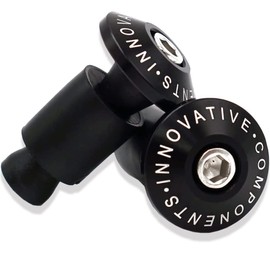 Handle Bar End Cap, Bike Parts, Set of 2, 0.7 inches (18 mm), Bicycle Grip, Cap, Handlebar End, Plug, Bicycle Accessories, Aluminum Alloy, Lightweight, Anti-Slip (Black)