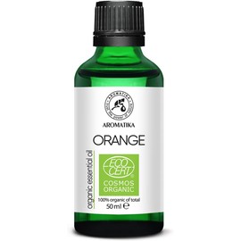 Organic Sweet Orange Oil 50 ml - Organic Orange Oil for Diffusers - Organic Essential Oil - Citrus Sinensis Organic - 100% Natural Orange Oil for Aromatherapy - Orange Oil for Scented Candles and