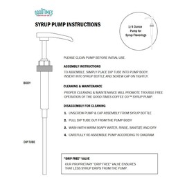 Gold Coffee Syrup Pump for 750ml Bottles (Pack of 1) | Fits Torani, Monin (1 Liter Plastic Bottle Only), DaVinci, Jordan's Skinny, and Upouria