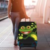 Travel Luggage Cover Suitcase Protector, Merry Green Frog Cute Animal
