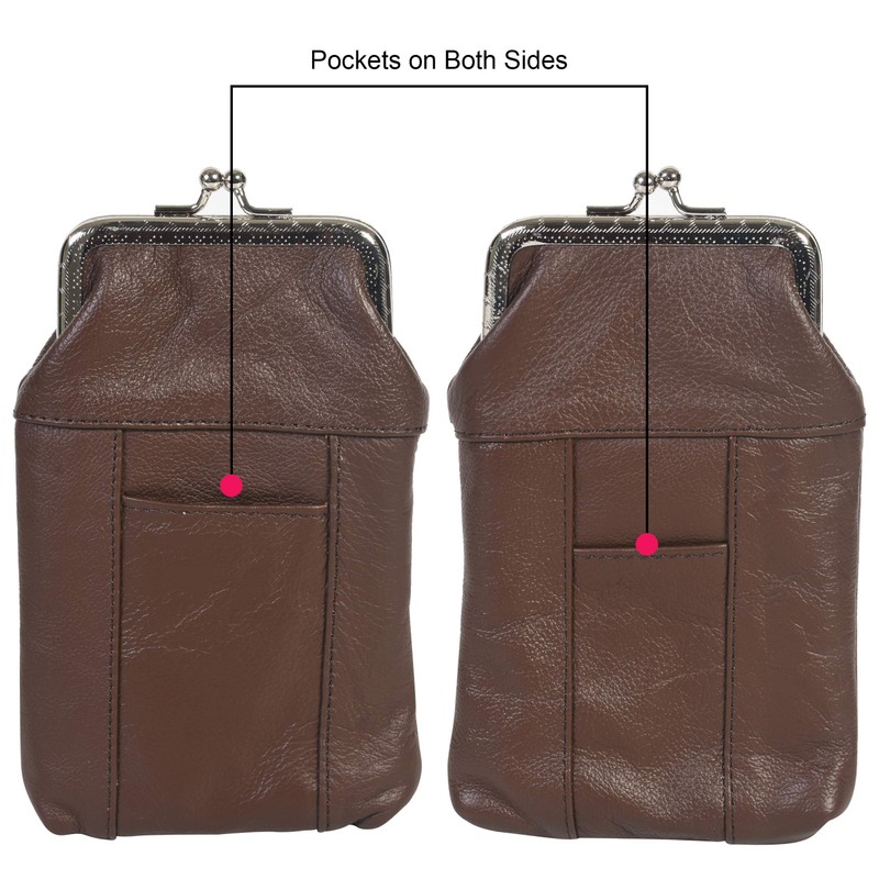 Leather Cigarette Case Pack Holder Regular or 100's Lighter Pocket