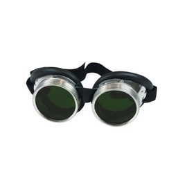 GSF Welding Goggles Screw Ring with Leather Beads, DIN Filter Level 9