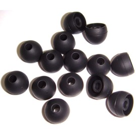 Xcessor 7 Paar (Satz Mit 14 Stück) Gummi Silikon Ohrpolster Ohrstöpsel Für In-Ear Ohrhörer. Größe: L (Groß). Schwarz