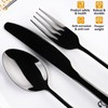 Black Flatware Set for 8,40-Piece Silverware Set for 8, SANLUNS
