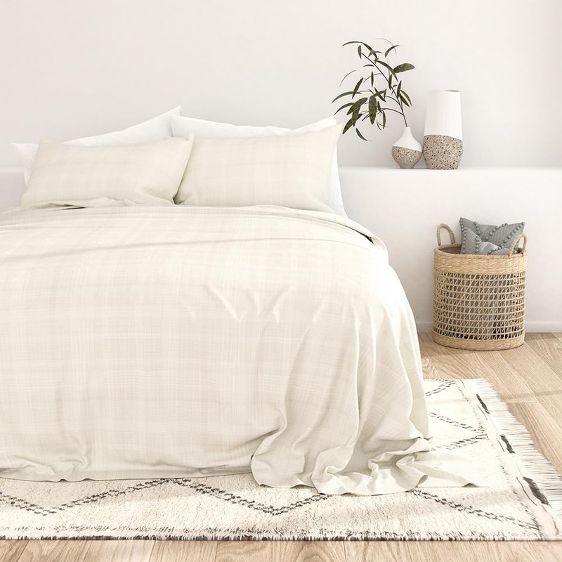 LINENS & HUTCH Thatch Pattern 4-Piece Sheet Set