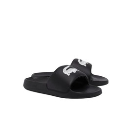 Lacoste Women's Serve Slide, Black & White Croc, 8