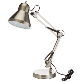 Boston Harbor WK-618E-3L Swing Arm Lamp Holder for Desk Lamp, Brushed Nickel,Grey
