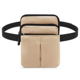 HUA ANGEL Fanny Pack Multifunctional Waist Bag Men Women 3 Zip Compartment Crossbody Bag Cellphone Pouch Belt Bum Bag Fanny Pack Hip Bag with Shoulder Strap for Running Walking Sports Travel