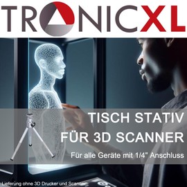 TronicXL Table Tripod for 3D Scanner e.g. Revopoint Pop 2 Creality CR-Scan 01 Stand Holder