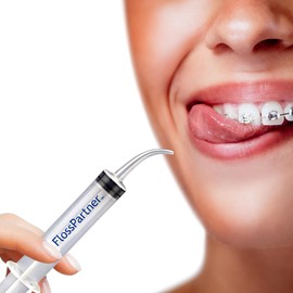 Water Flossing Pick by FlossPartner. Smallest Portable Pocket Size. Cordless Easy Carry Effective Reusable. Teeth Braces Gums Breath. Travel Work School Camping Supplies Survival