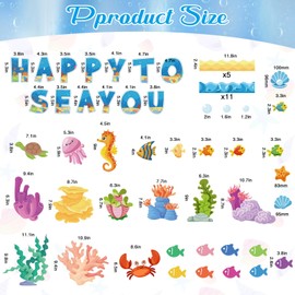 Pajean Ocean Bulletin Board Under The Sea Classroom Decor Sea Animal Cutouts for Back to School First Day Summer Wall Ocean Theme Party Decor(Fish)