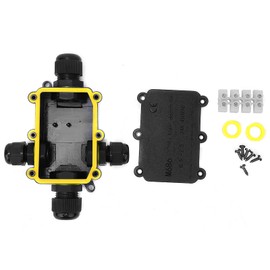 Caja de conexiones de plástico IP68, caja de cableado para conexiones sumergidas hasta 8 m — Modelo T100, 450 VAC, 24 A, UL94V-2