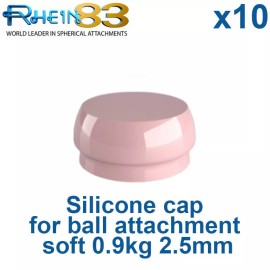 Rhein83 10 x Dental Implant Ball Attachment Silicone Insert Cap Soft Retention 2.5mm