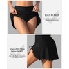ANFILIA Women Scalloped Swim Skirts High Waisted Split Swim Bottoms