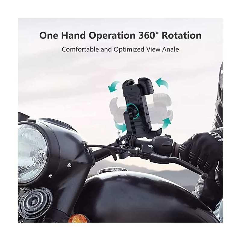 PUNKZZ Soporte Para Celular Moto/bicicleta, Base Porta Teléfono360°