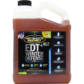 Hot Shot's Secret EDT+ Winter Defense 1 Gallon, 7-in-1 Anti-Gel Diesel Fuel Additive – Prevents Gelling, Protects Fuel System, Diesel Additive Improves Cold Starts, Boosts Cetane