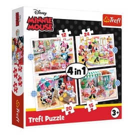 Trefl, Minnie with Friends TR34355 Jigsaw Puzzle, 12 to 24 Pieces, 4 Sets for Ages 3+, Multicoloured