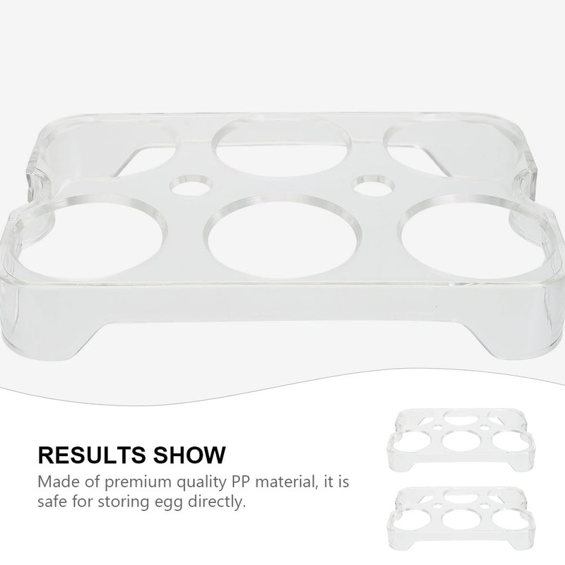 Operitacx Pack of 2 Egg Containers for Refrigerator, 6 Grid