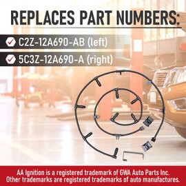 Replacement Powerstroke 6.0 Glow Plug Harness Kit - Includes Right, Left Harness, and Removal Tool - Compatible with Ford F250 Super Duty, F350, and More - 2004, 2005, 2006, 2007, 2008, 2009, 2010