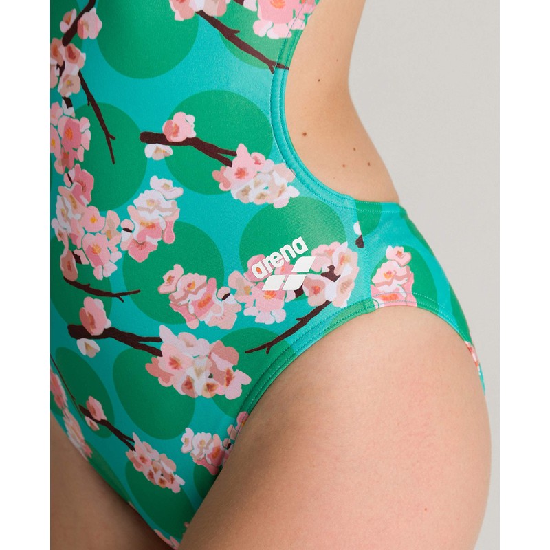 ARENA Women's W Linear Triangle Challenge Back One Piece Swimming