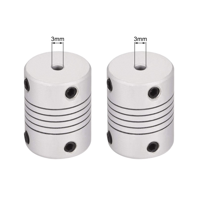 sourcing map 5 Pieces 3 mm to 3 mm Aluminium