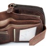 Natural Brown Bifold Designed Genuine Leather Wallet Green Valley