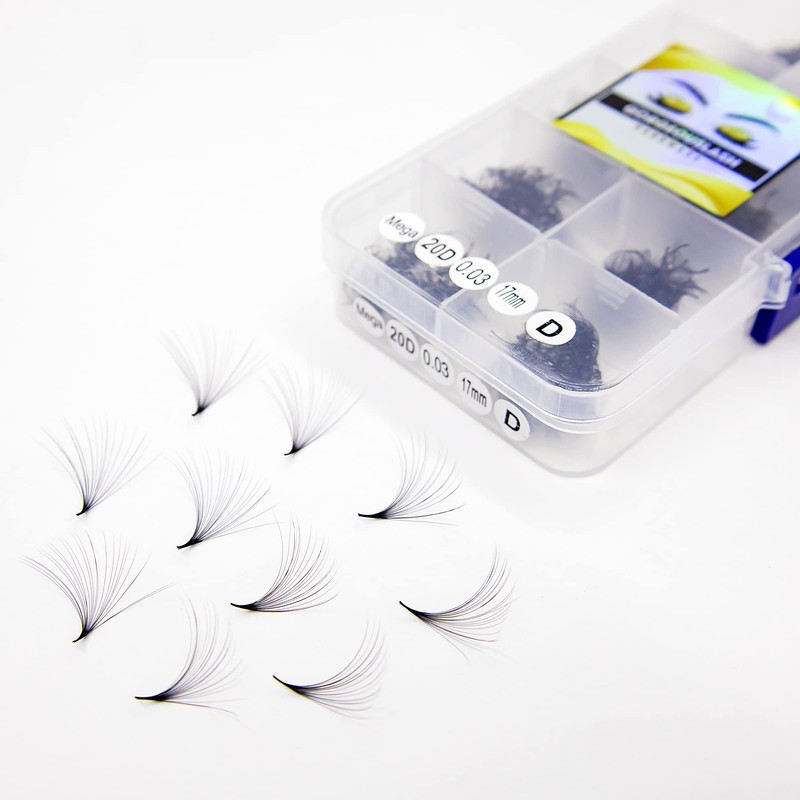 GorgeousLash 20D, 25D Mega Lashes. 500 Premade Volume Lash Fans.
