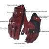 Harssidanzar Motorbike Gloves, Mens Leather Motorcycle Gloves Touchscreen Riding Racing