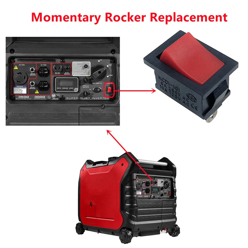 Electric Start Off Momentary Rocker Switch for Predator Surge 3500