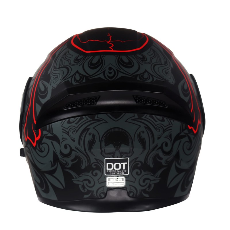 KYPARA Motorcycle Dual Visor Flip up Modular Full Face Helmet