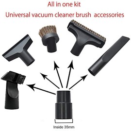 WinCheers Accesorios Para Aspiradoras Universales Accesorios Kit De Limpieza De 32 mm (1 1/4 Pulg.)Para Cepillos, A 35 mm Boquilla De Cepillo Herramienta Para Ranuras Para Manguera Estándar.Juego De 6 Piezas