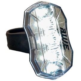 AWEStrobe Super Bright 5 Diode SMD LEDs Front Bike Light, Run Time Of 200 hrs+* Visibility 1km+ Functions: Strobe Chasing,Flashing,Constant: Inc: 2 x AAA Batts. Waterproof IPX4