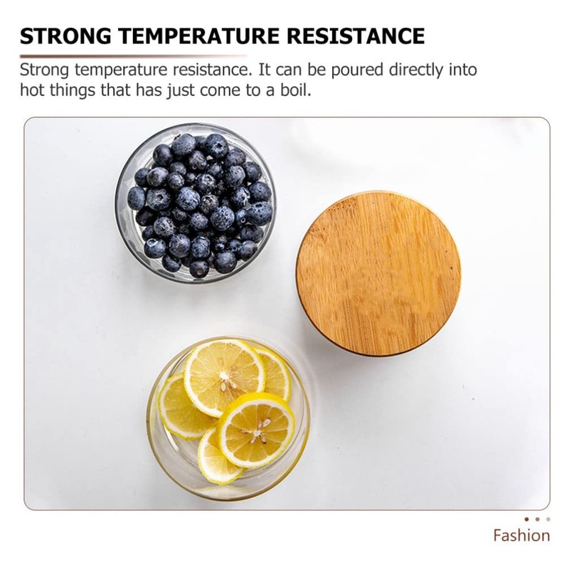 DOITOOL Glass Stackable Storage Jars with Lid, 4- Tier Round