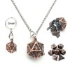 Haxtec Mini Metal DND Dice Set With Copper Hollow D20