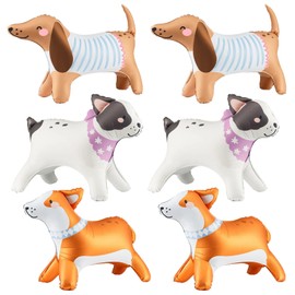 6 PCS Dog Balloons Standing Puppy Foil Balloons Set Dog Themed Party Decorations for Birthday Party, Baby Shower, Pet Party Decorations