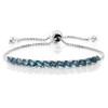 Gem Stone King - Pulsera de tenis de plata de