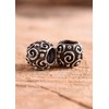 Battle-Merchant Viking Beard Bead for Dreadlocks Silver with Spirals Inner