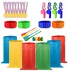 24PCS Outdoor Games Potato Sack Race Bag, Carnival Games,3-Legged Race