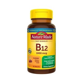 Nature Made Sublingual Vitamin B-12 Tablets Supplement 1000 mcg 50 Count