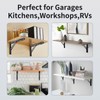 Toirxarn 20" Heavy Duty Black Folding Shelf Brackets - Steel